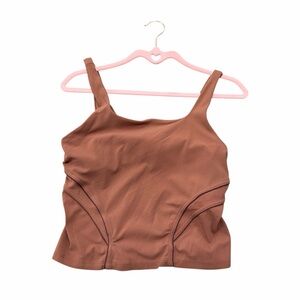 Lululemon Brown Cropped Tank Top Size 6 Activewear
